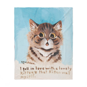 I Fell in Love With a Lovely Kitten (Myself) Fleece Blanket