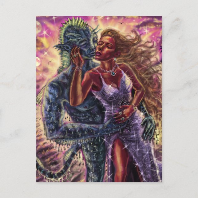 I Fell in Love with a Sea Monster Holiday Postcard (Front)