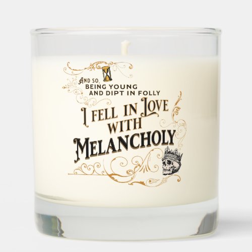 I Fell in Love with Melancholy  Goth Poe Candle