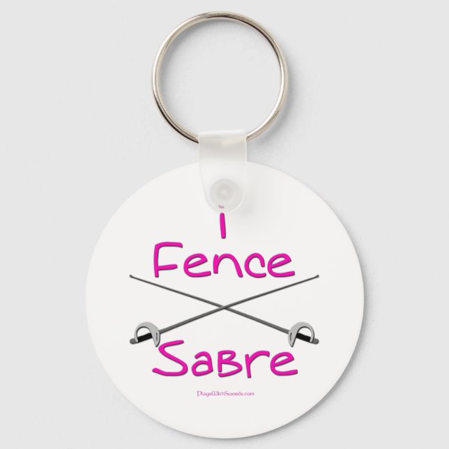 i Fence Saber (PINK) Keychain (Front)