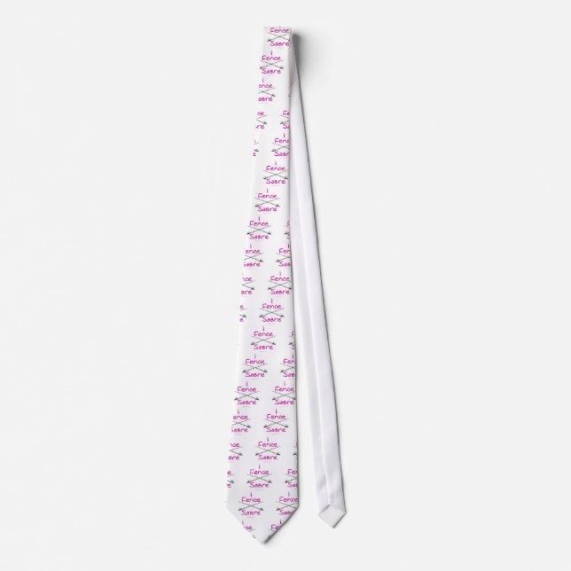 i Fence Sabre (PINK) Neck Tie (Front)