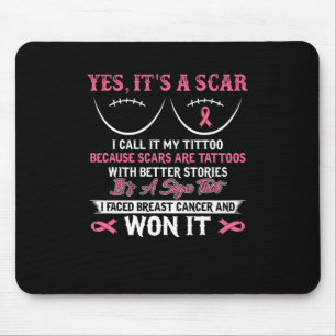 I Fight Breast Cancer N Won Breast Cancer Awarenes Mouse Pad