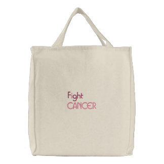 I fight cancer embroidered bag