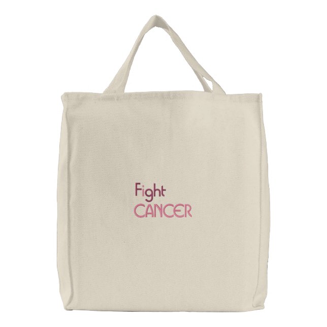 I fight cancer embroidered bag (Front)