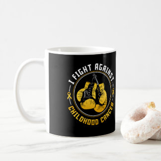 I Fight Childhood Cancer Boxing Gloves Coffee Mug