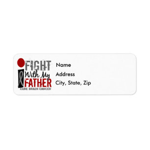 I Fight With My Father Brain Cancer Label