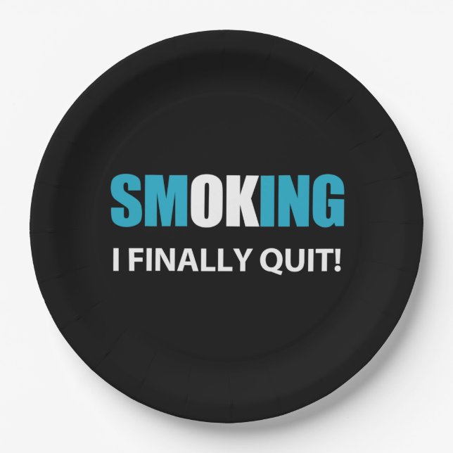 I Finally Quit - Stopped Smoking Reward Paper Plates (Front)