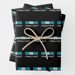I Finally Quit - Stopped Smoking Reward Wrapping Paper Sheets
