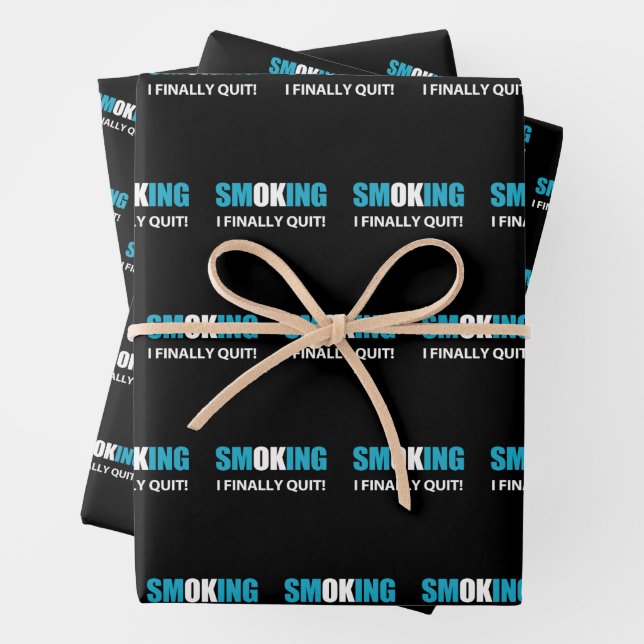 I Finally Quit - Stopped Smoking Reward Wrapping Paper Sheets (In situ)