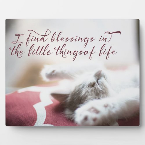 I Find Blessings Plaque