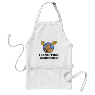 I Find This Amoosing Funny Moose Apron