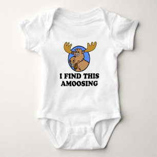 I Find This Amoosing Funny Moose Pun Baby Bodysuit