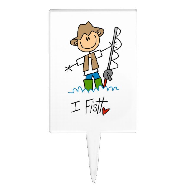 I Fish Cake Topper (Front)