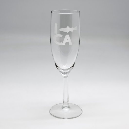 I Fish California Sand Etched Flute (Front)