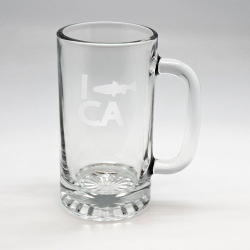 I Fish California Sand Etched Tankard