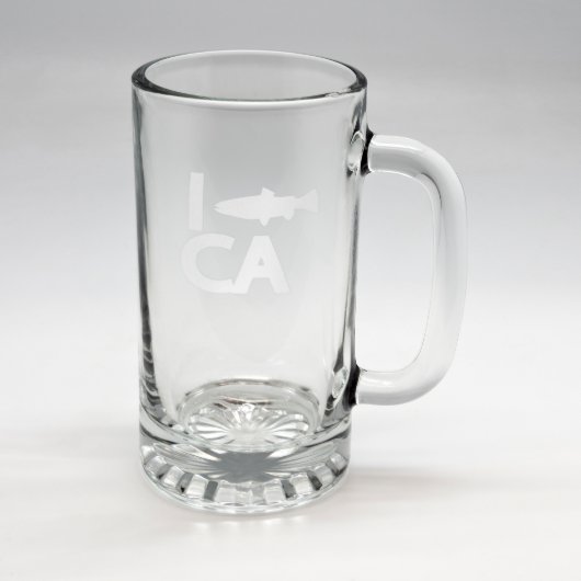 I Fish California Sand Etched Tankard (Front)