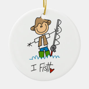 I Fish Ceramic Ornament