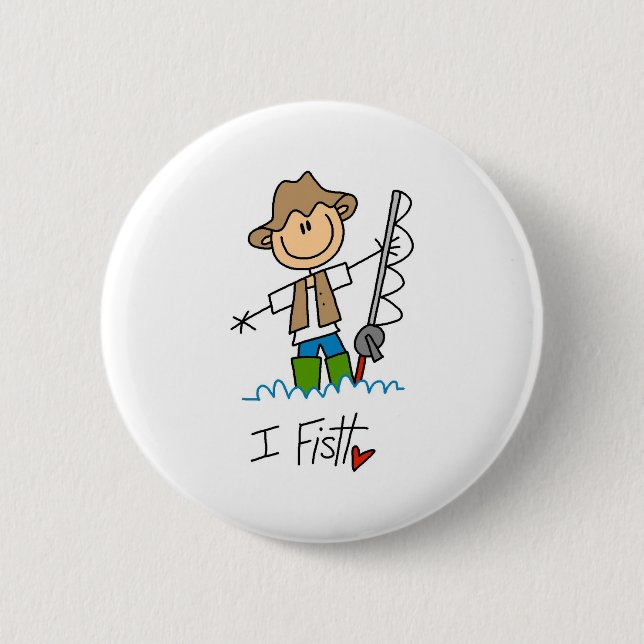 I Fish  Pinback Button (Front)