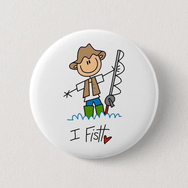 I Fish Pinback Button (Front)