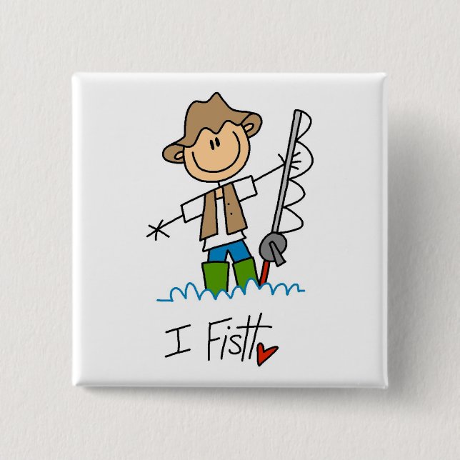 I Fish Pinback Button (Front)