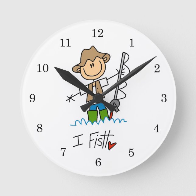 I Fish Round Clock (Front)