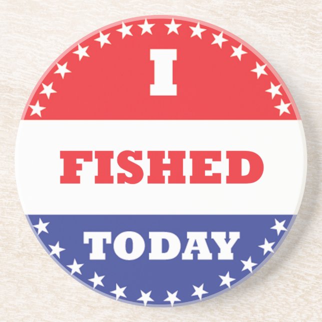 I Fished Today Sandstone Coaster (Front)