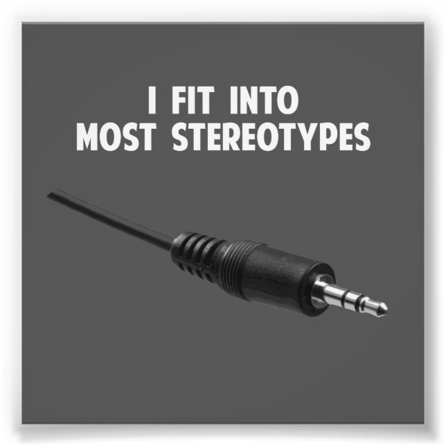 I Fit Into Most Stereotypes Photo Print (Front)