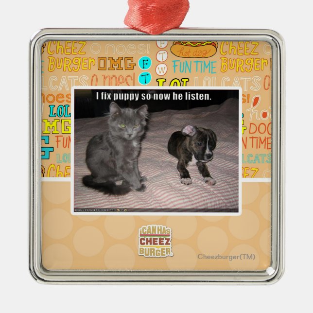 I fix puppy metal ornament (Front)