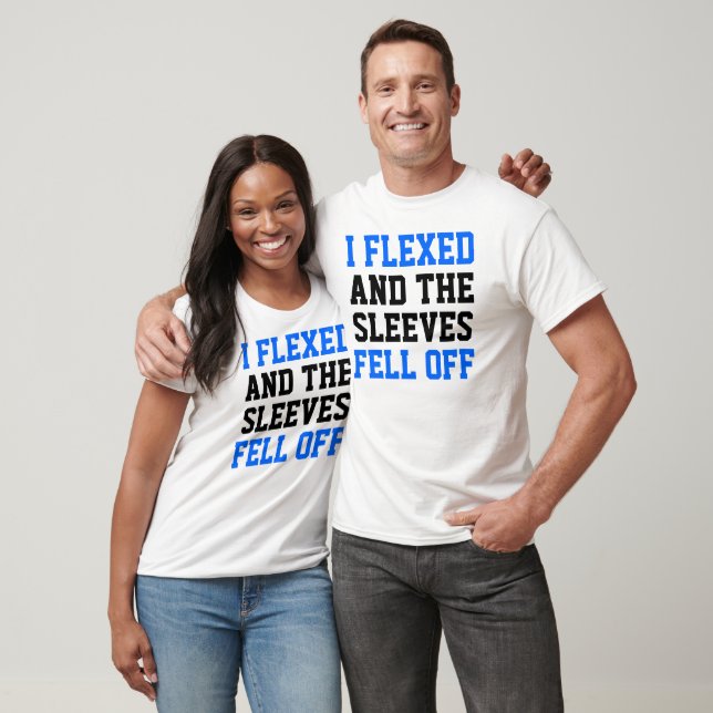 I Flexed and the Sleeves Fell Off (Blue/Blk) Tank (Unisex)