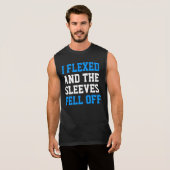 I Flexed and the Sleeves Fell Off (Dark) Tank Tops (Front Full)