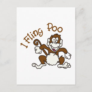 I Fling Poo Postcard
