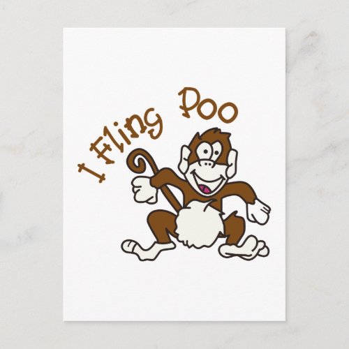 I Fling Poo Postcard