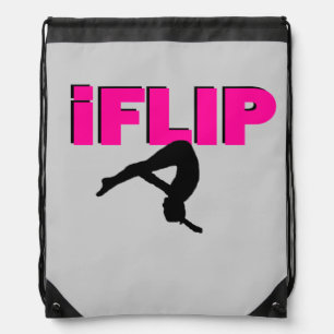 I Flip gymnastics drawstring backpack