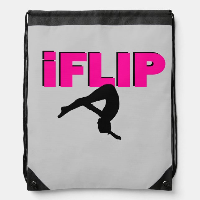 I Flip gymnastics drawstring backpack (Front)