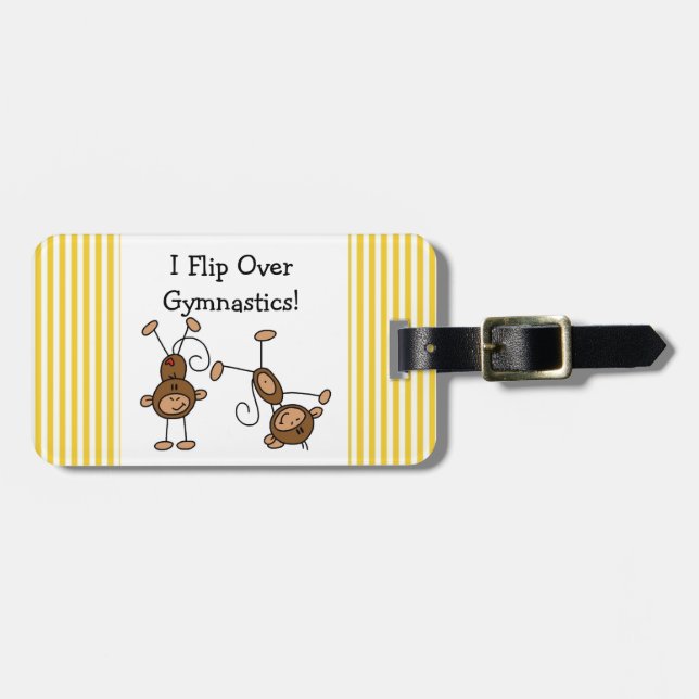 I Flip Over Gymnastics Luggage Tag (Front Horizontal)