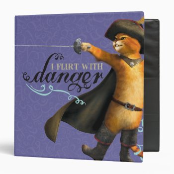 I Flirt With Danger (color) Binder by pussinboots at Zazzle
