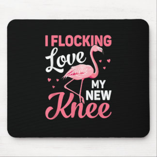 I Flocking Love My New Knee Flamingo Funny Mouse Pad