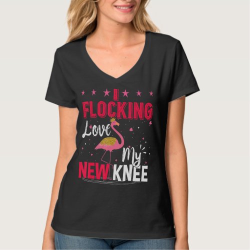 I Flocking Love My New Knee Replacement Surgery Fl T_Shirt