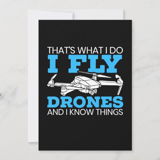 I Fly Drones Invitation (Front)