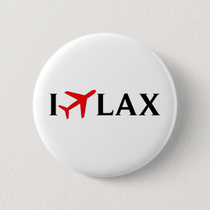 I Fly LAX - Los Angeles International Airport Pinback Button