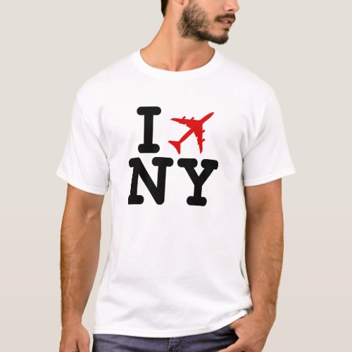 I Fly NY I Love NY airplane t_shirt
