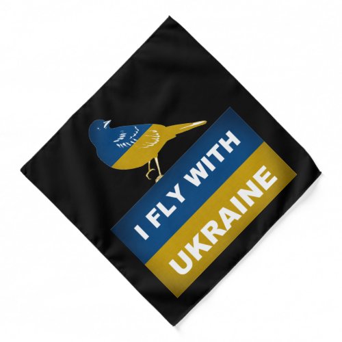 I Fly With Ukraine National Nightingale Bird Bandana