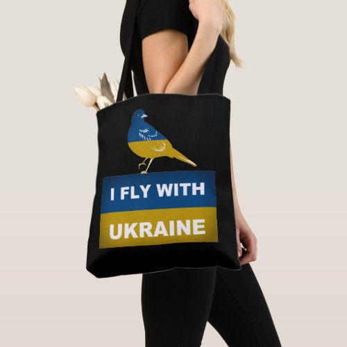 I Fly With Ukraine National Nightingale Bird Tote Bag