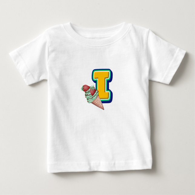 I for Ice cream Baby T-Shirt (Front)