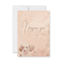 i forgive you flower vintage dog