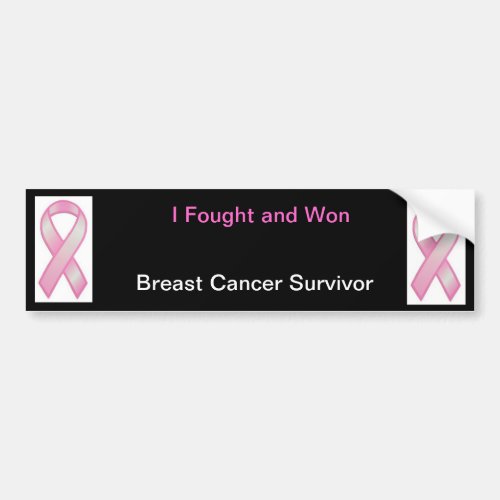 I fought and won_ Breast cancer Bumper Sticker