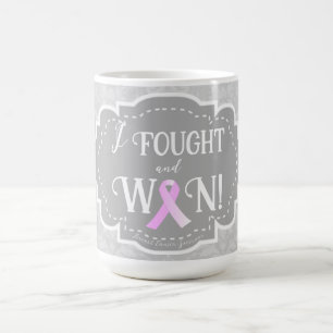 I Fought and Won Breast Cancer Survivor Coffee Mug