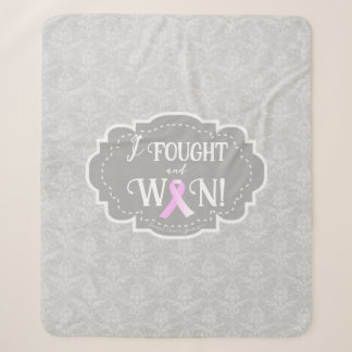 I Fought and Won | Breast Cancer Survivor Sherpa Blanket