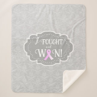 I Fought and Won | Breast Cancer Survivor Sherpa Blanket