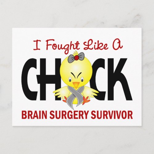 I Fought Like A Chick 1 Brain Surgery Survivor Postcard